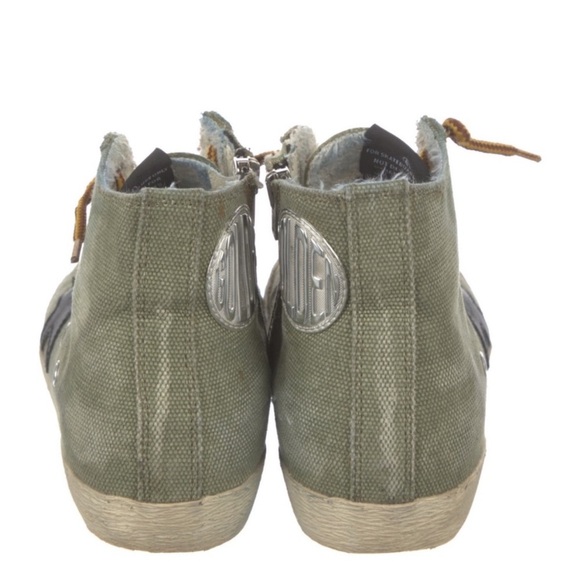Military Green Authentic Golden Goose High Top sneakers - Picture 4 of 5
